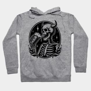 skeleton drinking beer Hoodie